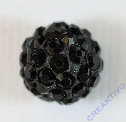 Shamballa Bead 10mm schwarz (Restbestand)