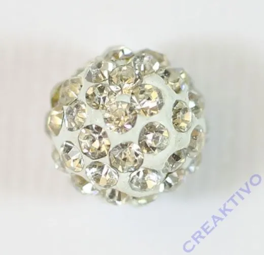 Shamballa Bead 10mm kristall (Restbestand)
