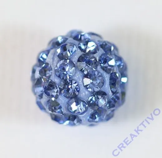 Shamballa Bead 10mm hell saphir (Restbestand)