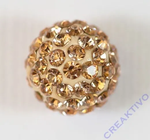 Shamballa Bead 12mm pfirsich (Restbestand)