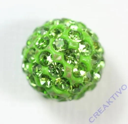 Shamballa Bead 12mm maigr�n (Restbestand)