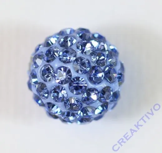 Shamballa Bead 12mm hell saphir (Restbestand)