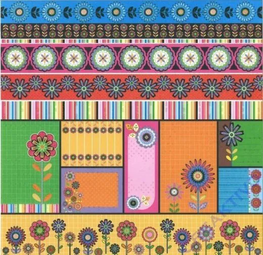 Premium Glitter Scrapbook paper Blossom 176