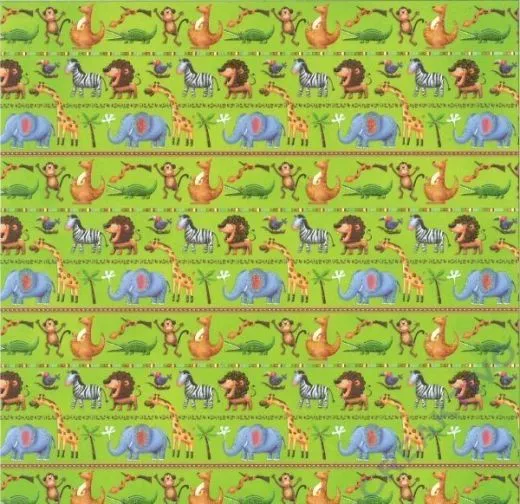 Premium Glitter Scrapbook paper Zoo 189