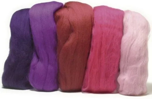 Merino-Kammzug superfein Pink-T�ne