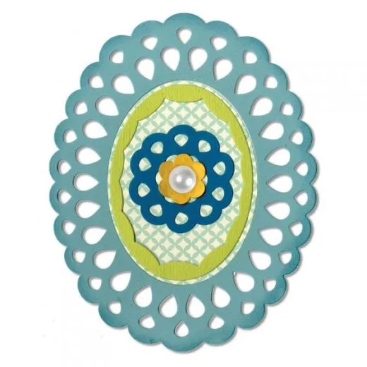 Sizzix Thinlits Die Set 4PK - Frame Layers & Flowers