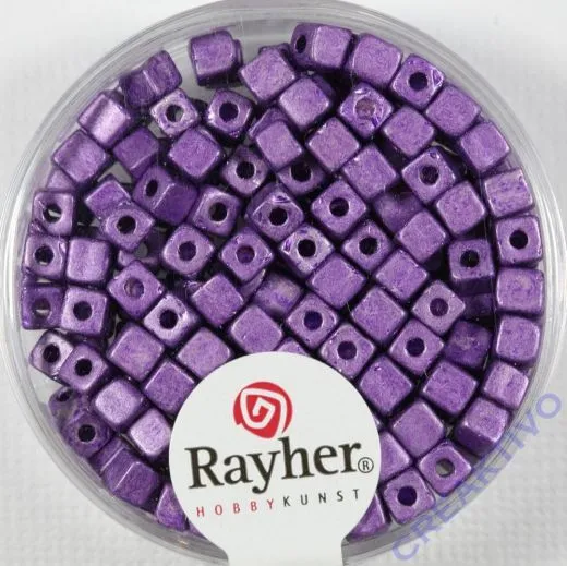 Metallic-W�rfel 3,4x3,4mm violett