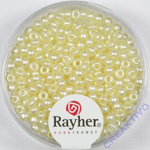 Rocailles verwachst 2,6mm elfenbein