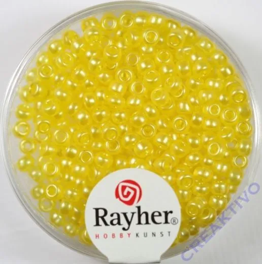 Rocailles verwachst 2,6mm sonnengelb
