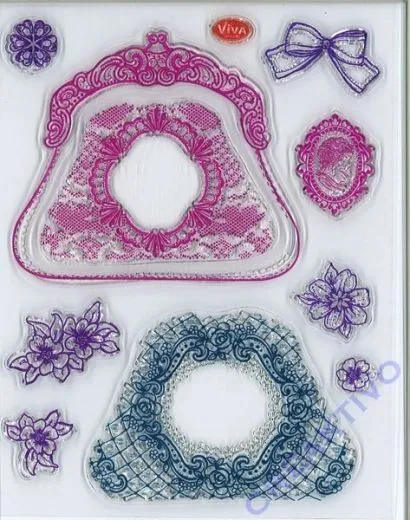 Silikon-Stempel Kombistempel Portemonaie (Restbestand)