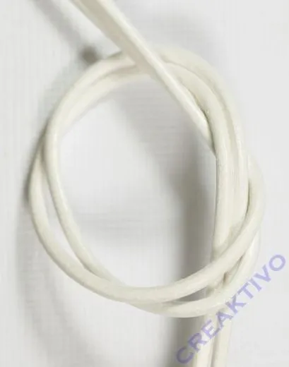 Rundriemen Lederband aus Rindleder 100cm 2mm wei�