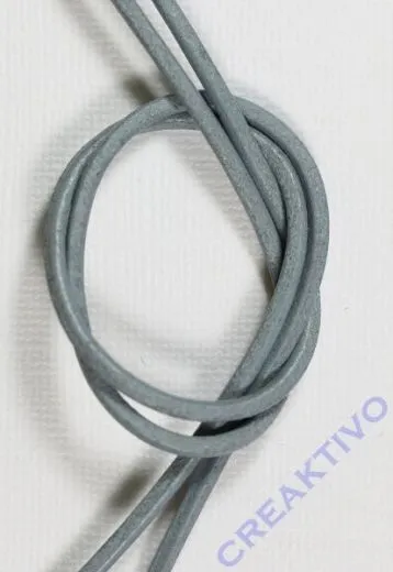 Rundriemen Lederband aus Rindleder 100cm 2mm grau