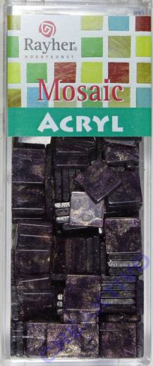 Acryl-Mosaik, 1x1 cm, marmoriert, purple velvet