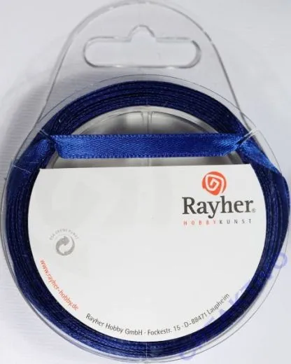 Rayher Satinband 7mm 10m dunkelblau
