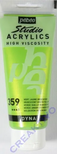 Pebeo Studio Acrylics 100ml gelbgr�n irisierend
