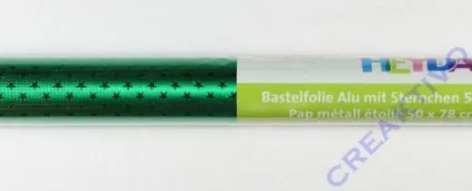 Bastelfolie Alu mit Sternchen gr�n