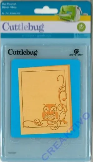 Cuttlebug Embossingschablone Owl Flourish - Eule