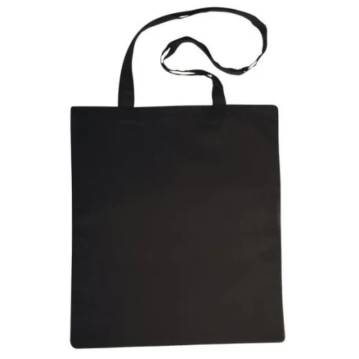 Baumwoll-Tasche m. langen Henkeln, schwarz