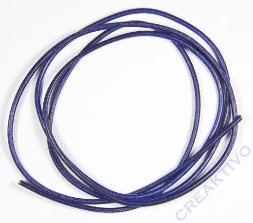 Rundriemen Lederband aus Rindleder 100cm 2mm k�nigsblau