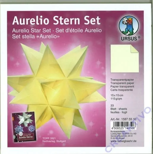 Aurelio Stern Set 15x15cm transparent creme