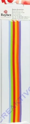 Rayher Wachs-Zierstreifen sortiert 20cm 1mm