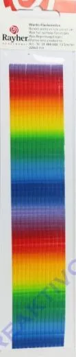 Rayher Wachs-Zierstreifen Regenbogenverlauf 23cm 3mm
