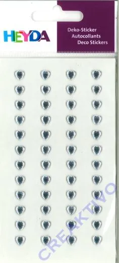 Heyda Sticker Miniherzen glasklar