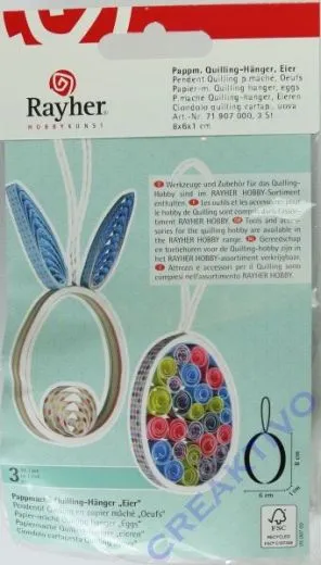 Pappmach� Quilling-H�nger Eier