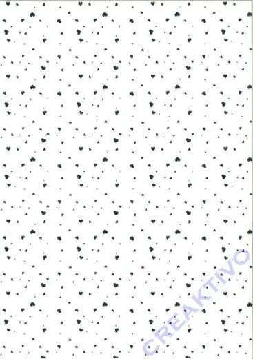 Transparentpapier A4 Small Hearts silber