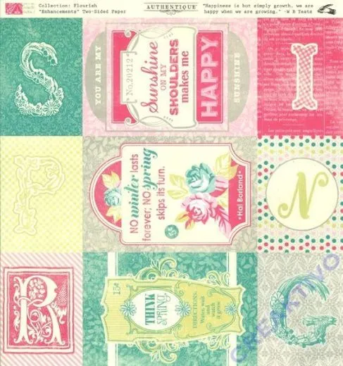 Scrapbooking Papier Flourish - Enhancements