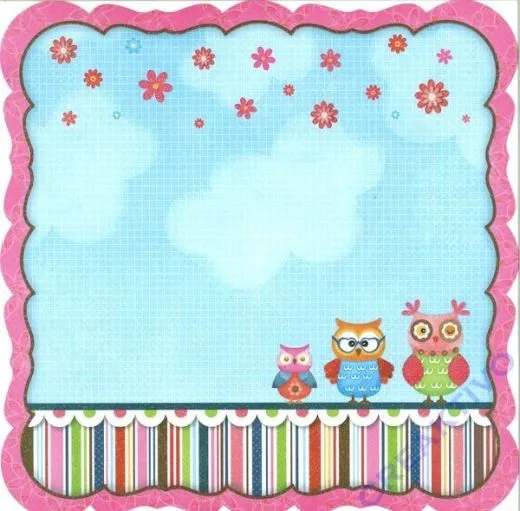 Premium Glitter Scrapbook paper Eulen 128