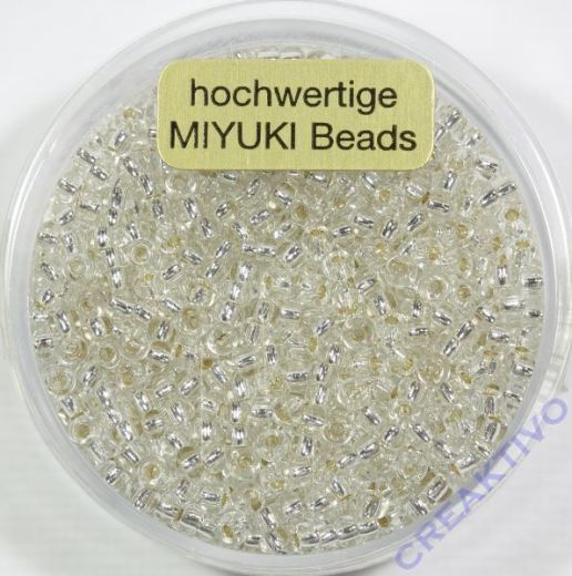Miyuki Beads 2,2mm 12g silverlined crystal