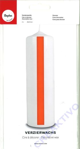 Rayher Wachsfolie, 20x10 cm, 2 Stück, orange