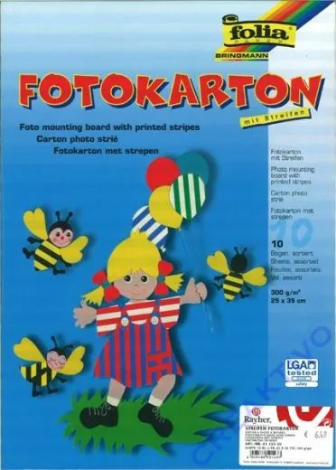 Fotokarton mit Streifen 10 Bogen
