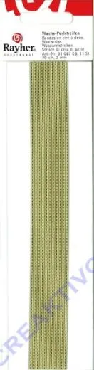 Rayher Wachs-Perlstreifen 20cm 2mm gold 11St