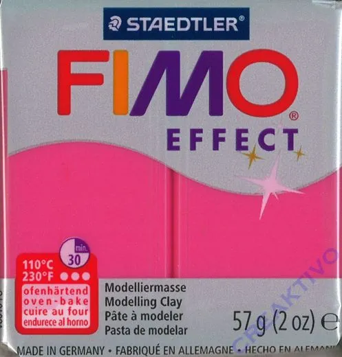Fimo Effekt Modelliermasse 57g Edelstein - rubin-quarz