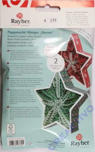 Pappmach� Quilling-H�nger Stern