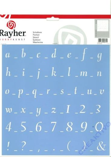 Rayher Schablone, Klassische Schrift , 30x30 cm, 1 Stück