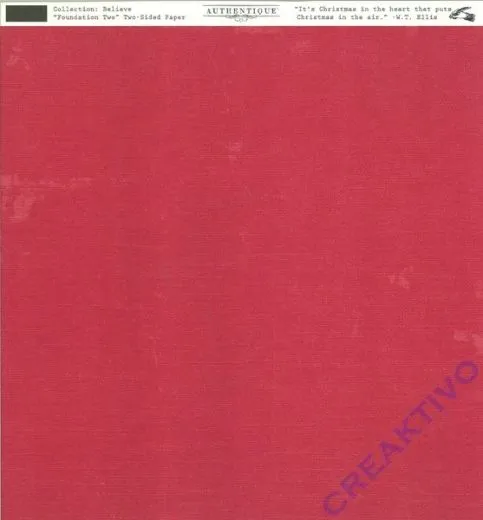 Scrapbooking Papier Authentique Believe - Foundation Two