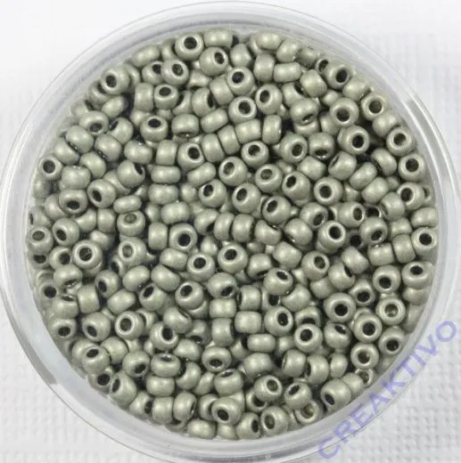 Pracht Rocailles metallic 2,6mm 17g matt platin