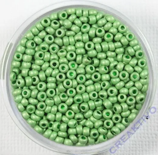 Pracht Rocailles metallic 2,6mm 17g matt hellgr�n