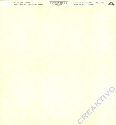 Authentique Faith - Scrapbooking-Papier Confirmation