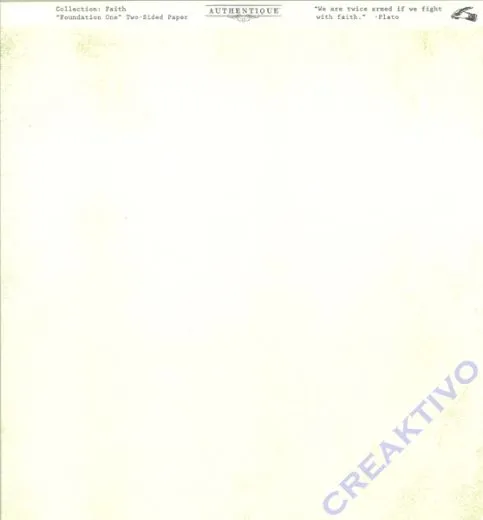 Authentique Faith - Scrapbooking-Papier Foundation One