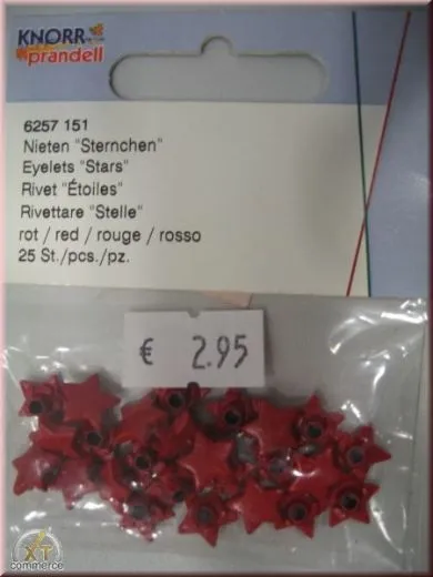 Knorr Prandell Nieten Sternchen 25 St rot