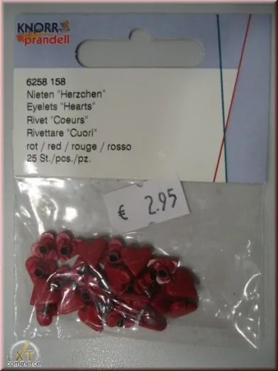 Knorr Prandell Nieten Herzchen 25 St rot