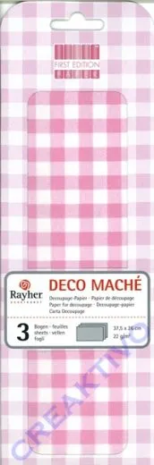 DecoMach� Papier Pink Gingham (Restbestand)