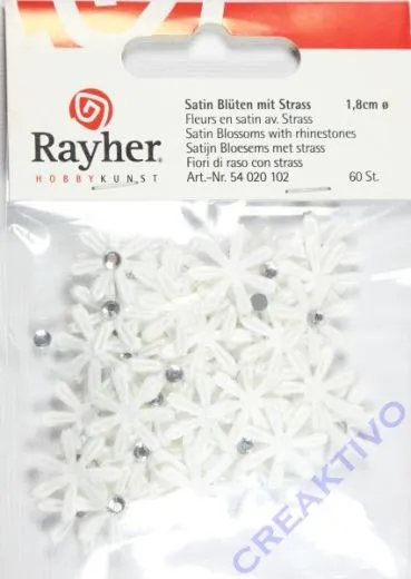 Satin Bl�ten mit Strass