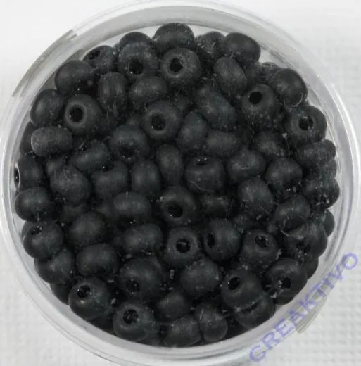 Pracht Rocailles matt 4,5mm 17g schwarz