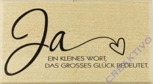 Butterer Stempel Ja - in kleines Wort...