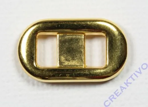 Metall-Zierelement oval gold